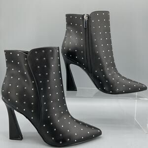 NEW Nine West Women’s Torrie Studded High Heel Dress Boots Black Size 9M